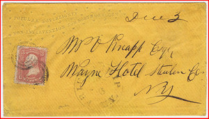 1860 Presidential Campaign Cover – Northern Democratic Party. image