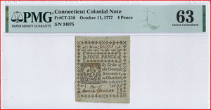 Connecticut Currency: Rare Complete, Matching-Number Set. image