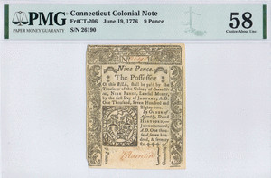 Nine Pence Connecticut Currency. image